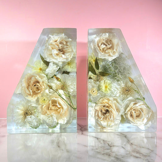 Bookends 3D Resin Wedding Bouquet Preservation Floral Gift Keepsake Save Your Wedding Flowers Forever