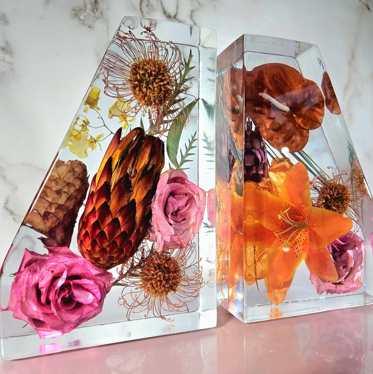 Bookends 3D Resin Wedding Bouquet Preservation Floral Gift Keepsake Save Your Wedding Flowers Forever