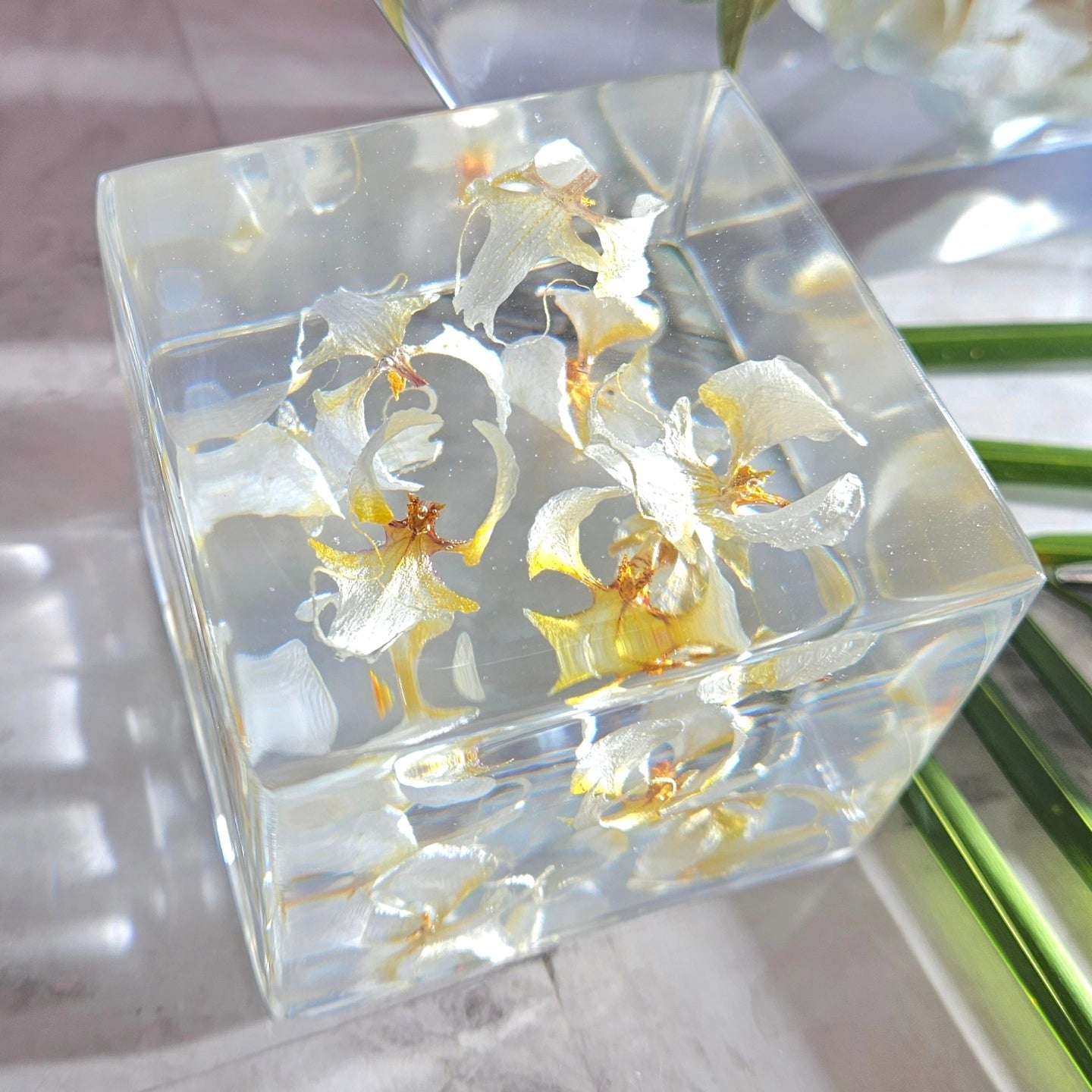 Wedding Flower Preservation Resin Cube 3" x 3" x 3" Add-on Item