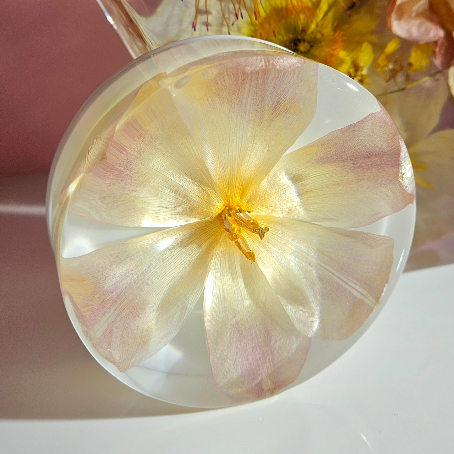 12" Hexagon Floral Preservation 3D Resin Wedding Bouquet Preservation Keepsake Gift Save Your Wedding Flowers Forever