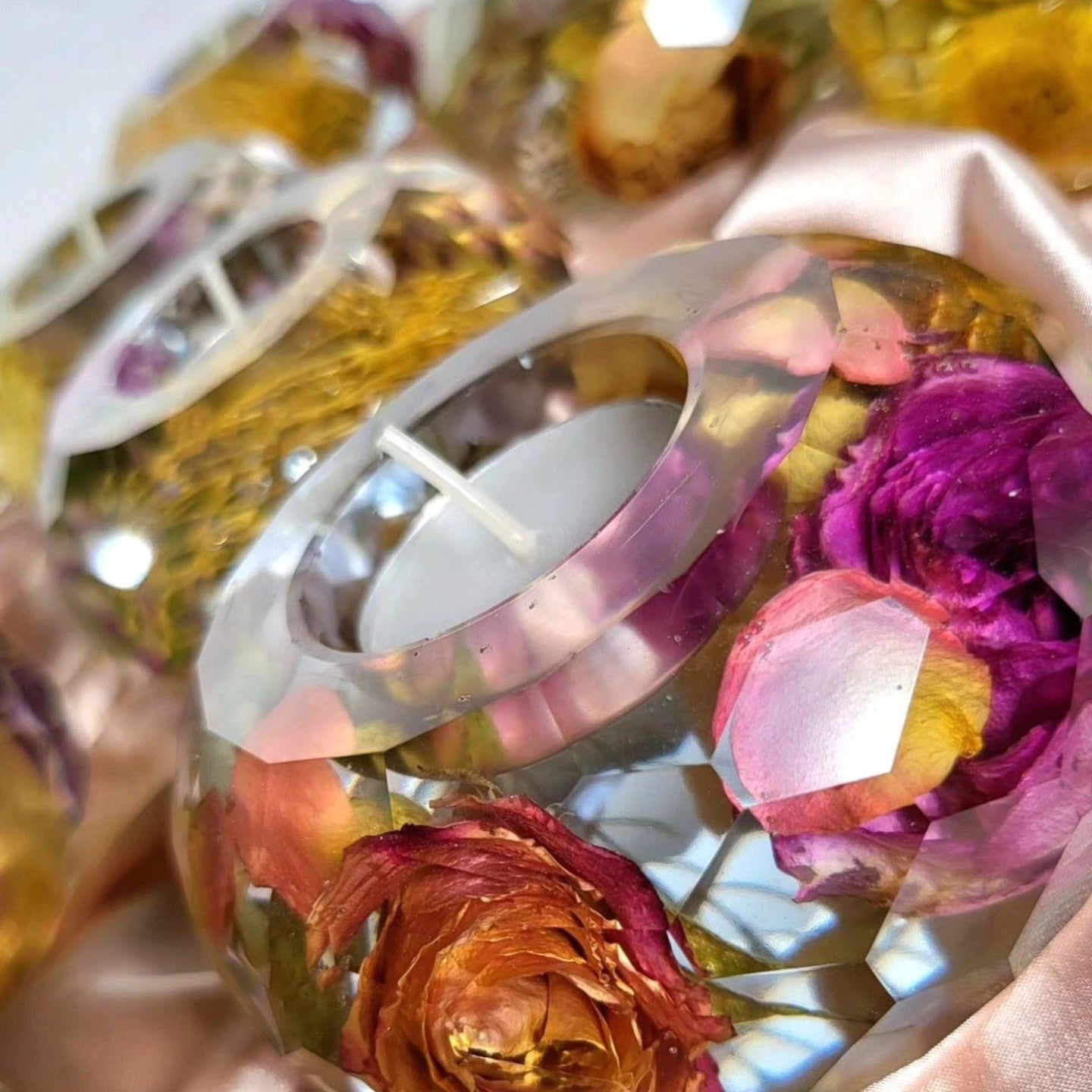 Wedding Flower Preservation Tealights Resin Add-on Item